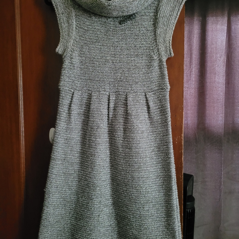Gray Sleeveless Knit Kids Dress